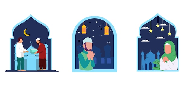 Ramadan Night Flat Bundle Design