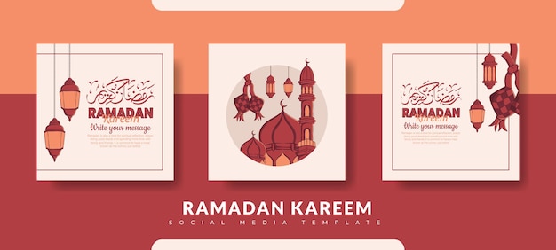 Ramadan post template collection