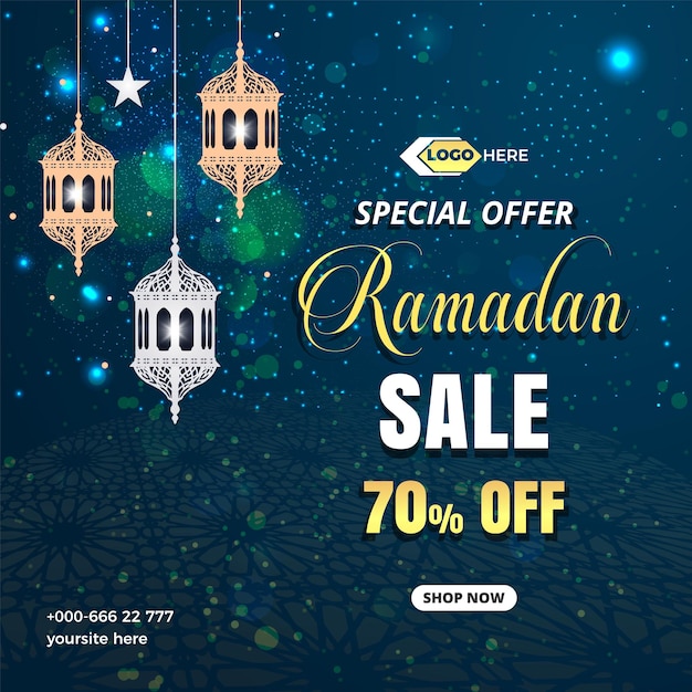 Vector ramadan sale banner