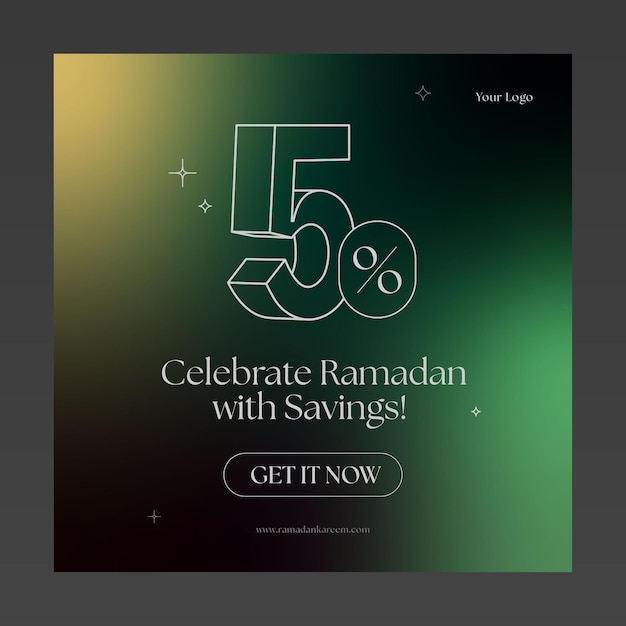 Ramadan Sale Instagram Post Gradient Themed