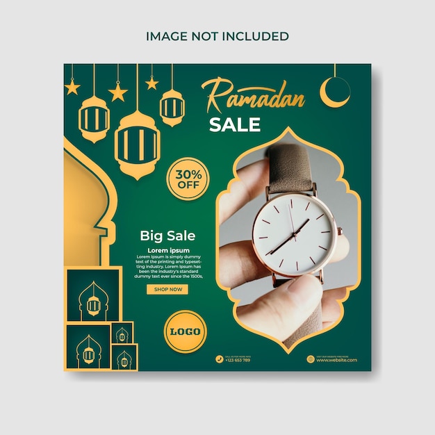 Ramadan sale Social media post template For social media posts Instagram web internet ads