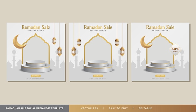 Ramadan Sale Social Media Post Template