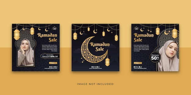 Vector ramadan sale social media post template