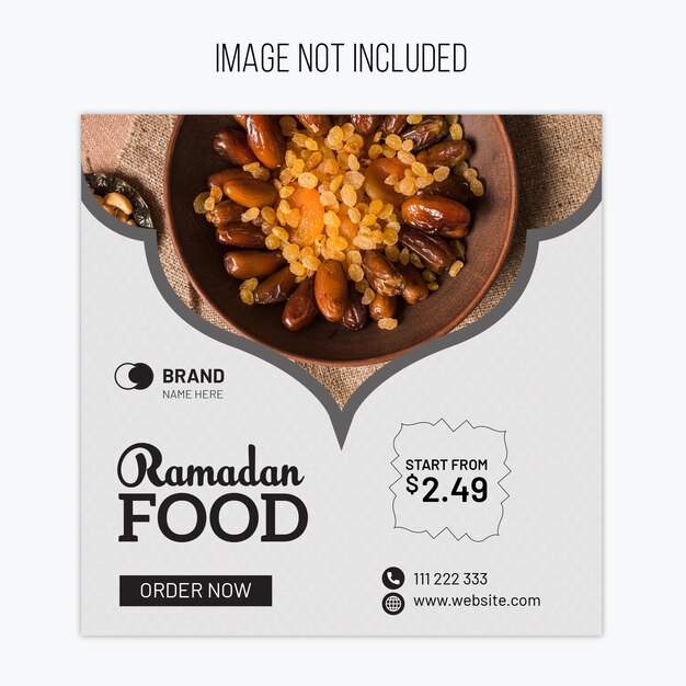 Vector ramadan social media template