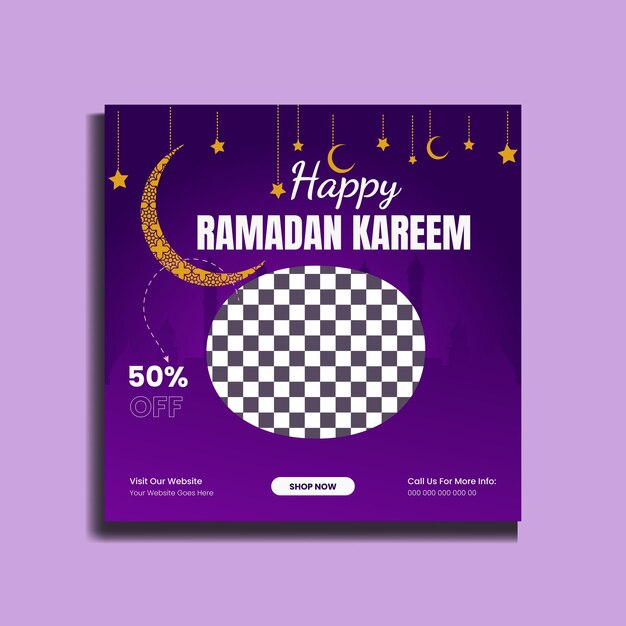 Vector ramadan social post design