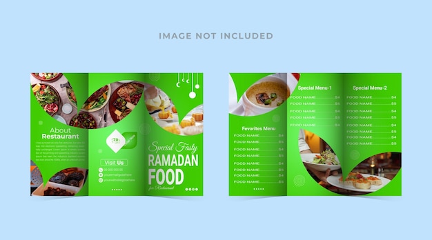 Vector ramadan special abstract trifold brochure template