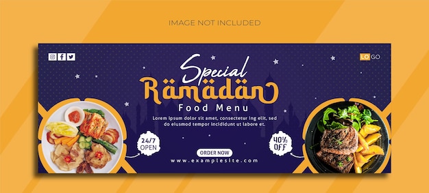 Ramadan Special Food Menu Facebook Cover Template