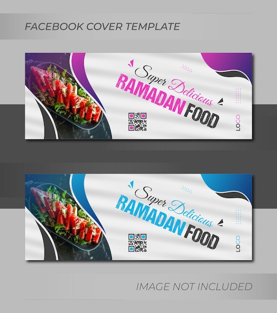 Vector ramadan special offer restaurant food menu facebook cover or web banner template design