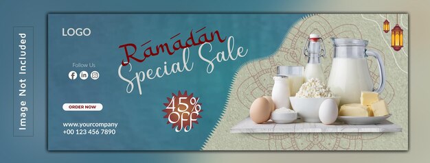 Vector ramadan special sale social media cover