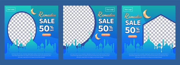 ramadan special sale template design set collection. Super sale ramadan. up to 50 off