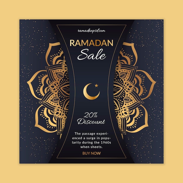 Ramadan square flyer template