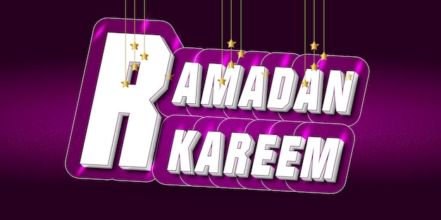 Ramadan text effect elegant 3d text style