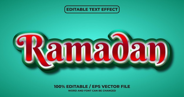 Ramadan text effect style