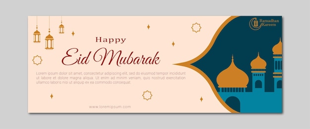 Ramadan themed banner design happy ramadan banner