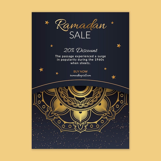 Ramadan vertical flyer template