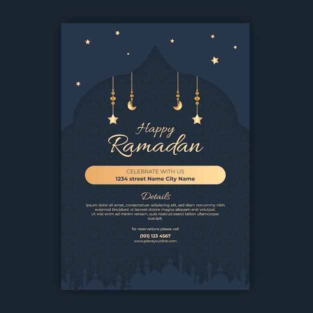 Ramadan vertical flyer template