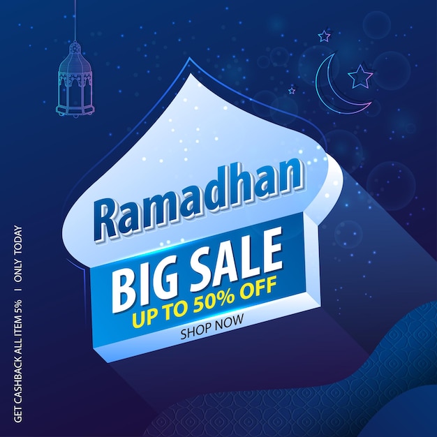 Ramadhan big sale banner template design