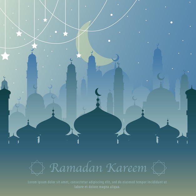 Ramadhan kareem islamic day background