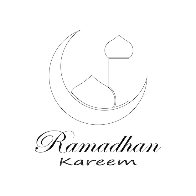 Ramadhan kareem logo template vector illustrstion