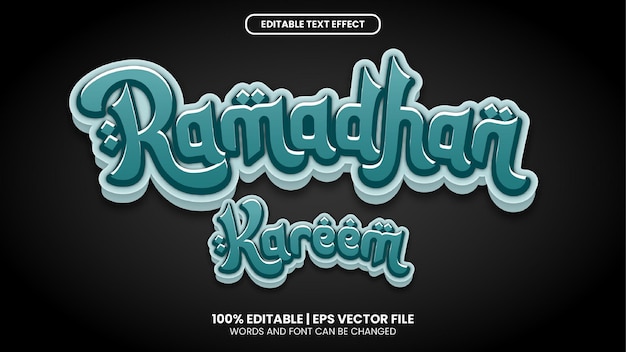 Ramadhan Kareem text effect