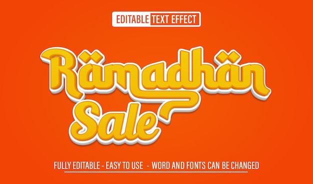 Ramadhan Sale 3d editable text effect