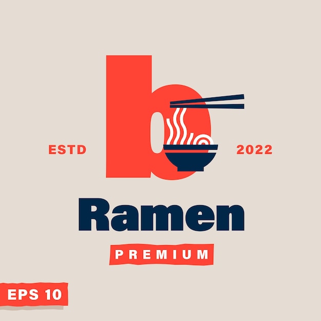 Ramen Alphabet B Logo