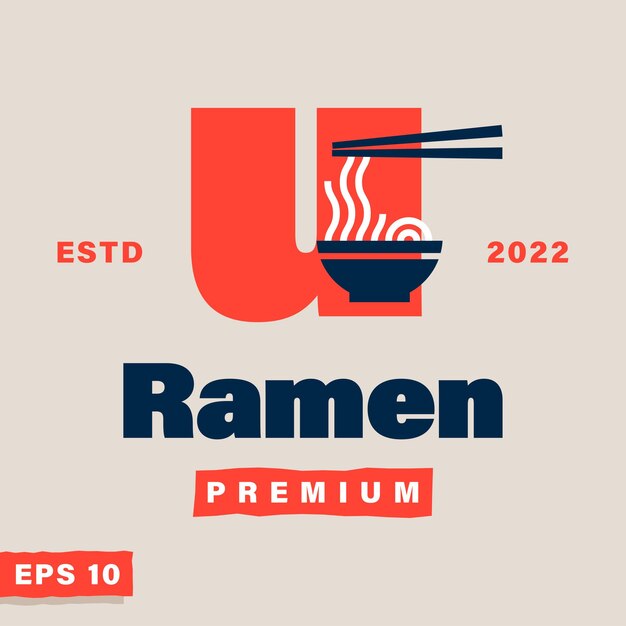 Ramen Alphabet u Logo