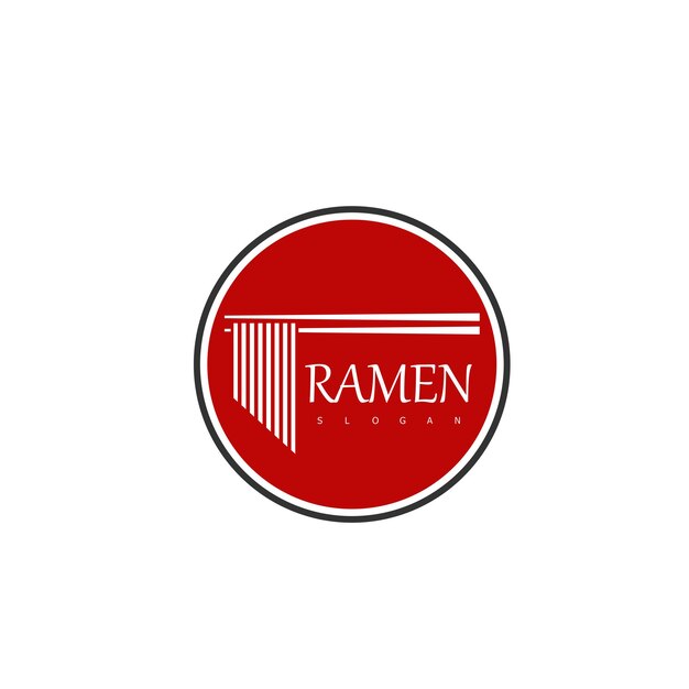 Ramen noodle food logo design symbol