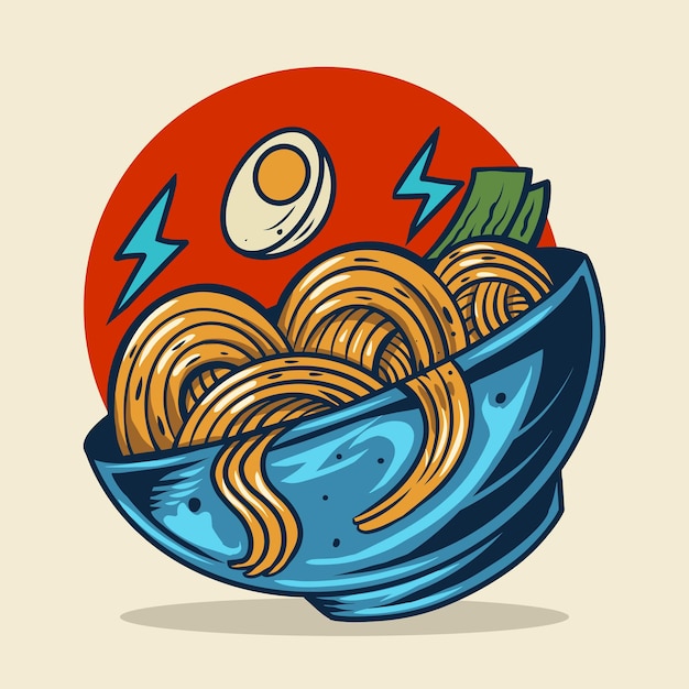 Ramen noodle vector illustration design