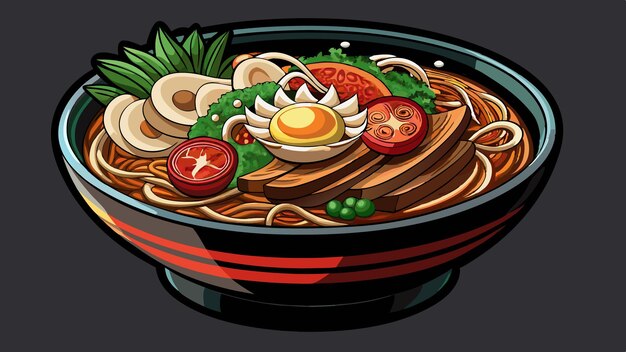 Vector ramen variations in the us flavorful pork amp egg noodle bowls