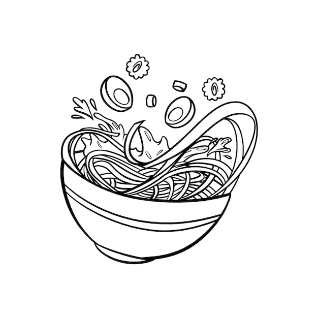 Ramen vectors amp illustrations ramen noodles vector images japanese ramen noodles isolated