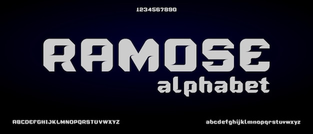 Ramose, modern creative alphabet with urban style template