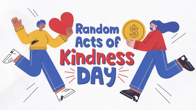 Vector random acts of kindness day