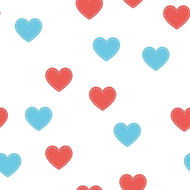 Random hearts pattern. Valentines day background for holiday template. Creative and luxury style illustration