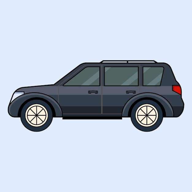 Vector range rover cartoon car art illustration vector design