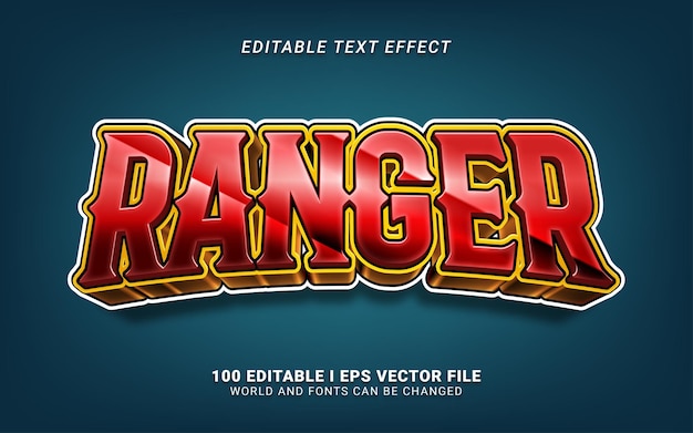 Ranger 3d style text effect