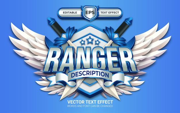 Ranger Logo or Badge with Editable Text Effect