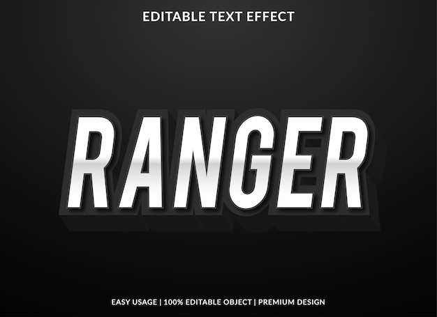 ranger text effect sans font  