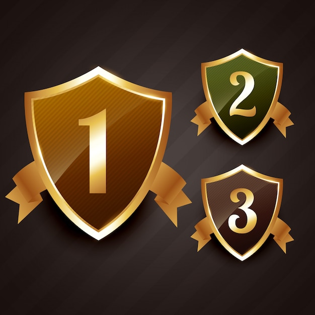 Ranking label badge   in gold