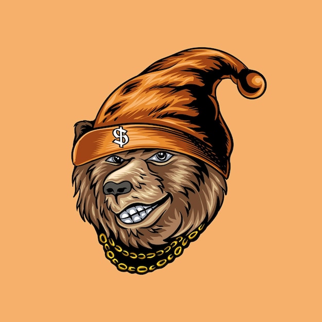 Rapper bear mascot