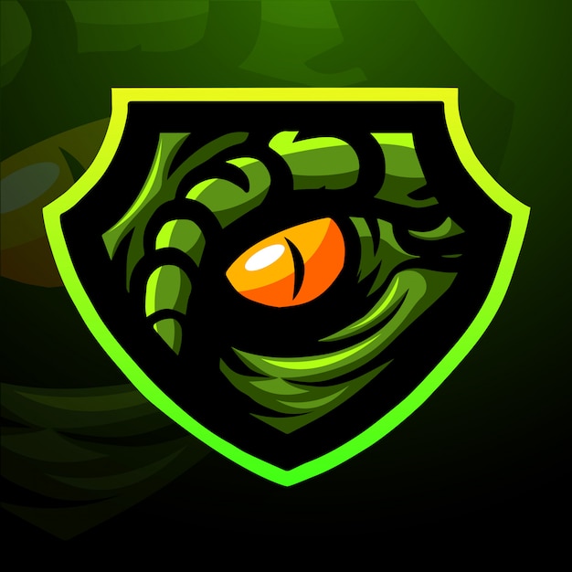 Raptor eye mascot esport illustration