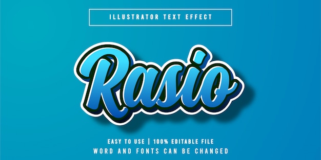 Rasio Editable Text Effect Font Styles