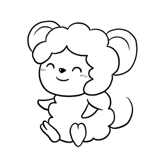 rat animal cartoon doodle kawaii anime cute coloring page