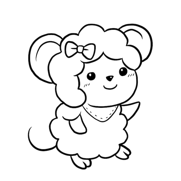 rat animal cartoon doodle kawaii anime cute coloring page