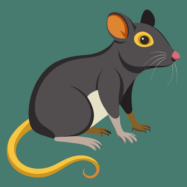 Rat animal pet vector illustration draw cartoon pretty cute