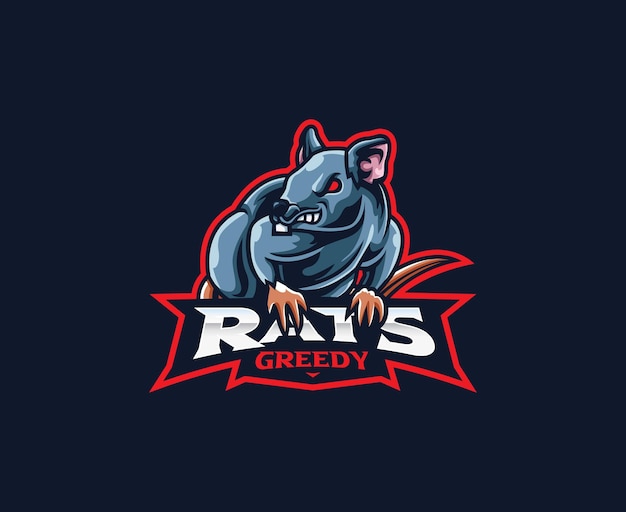 Rat mascot logo design