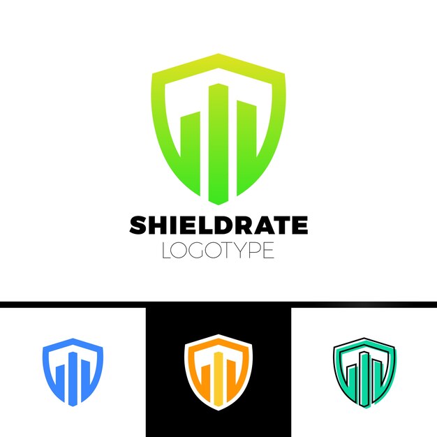 Rate Shield Secure Logo Template Design