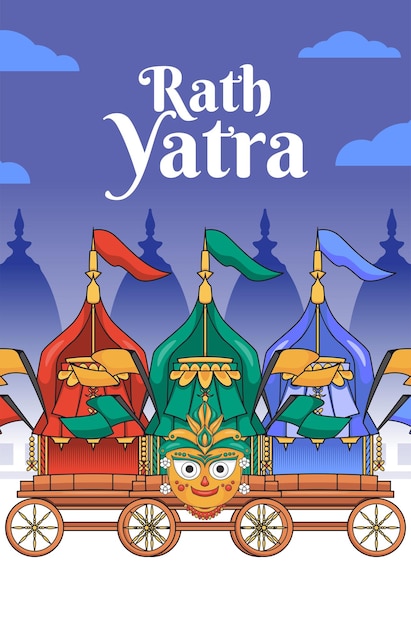 Rath Yatra day poster festival