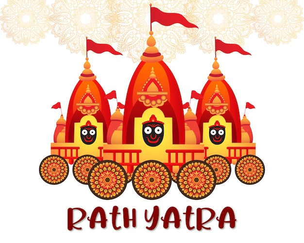 Rath Yatra vector illustration design for social media poster and banner