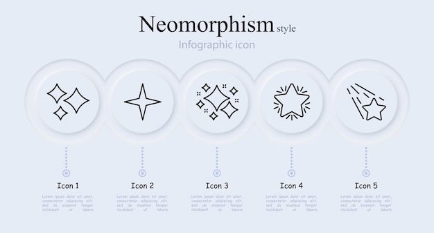 Rating line icon set Stars shine rating rating application review feedback wish Neomorphism style Vector line icon for Business